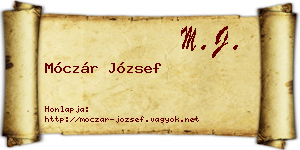 Móczár József névjegykártya
