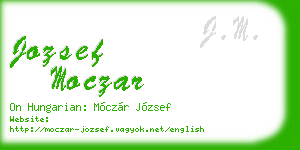 jozsef moczar business card