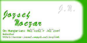 jozsef moczar business card